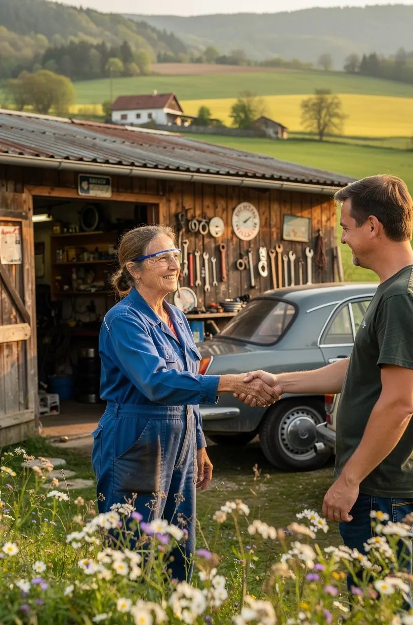 Automobil s novými pneumatikami pripravený na bezpečnú jazdu po slovenskej ceste.